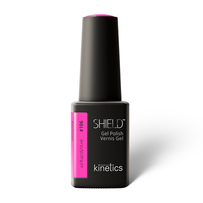 Kinetics Shield Gel Polish #196 ELECTRO PINK - неоново‑розовый UV гель-лак, HEMA-frei, 15мл