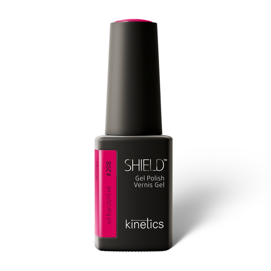Kinetics Shield Gel Polish #208 JAZZ LIPS – Himbeer‑Pink UV-Gellack, HEMA-frei, 15ml