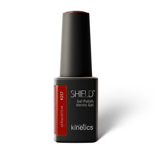 Kinetics Shield Gel Polish #257 CITY QUEEN – elegantes Rubinrot UV-Gellack, HEMA-frei, 15ml