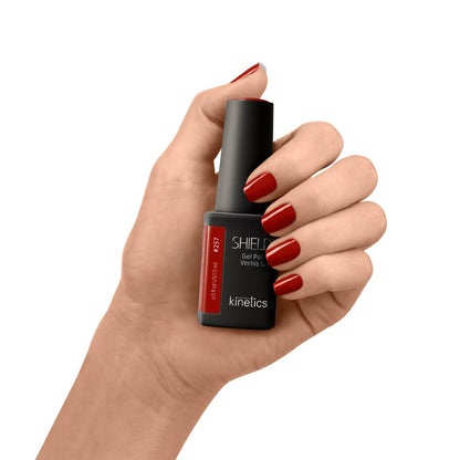 Kinetics Shield Gel Polish #257 CITY QUEEN - рубиново‑красный UV гель-лак, HEMA-frei, 15мл