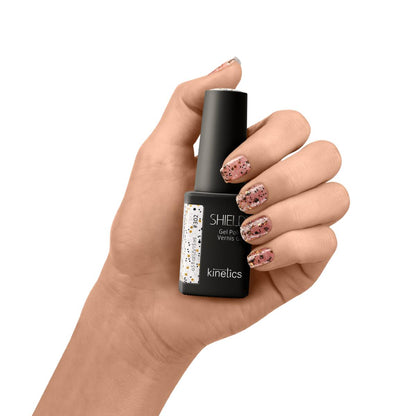 Kinetics Shield Gel Polish#302 RICH & CHICK - коричнево-блестящий UV гель-лак, HEMA-frei, 15мл