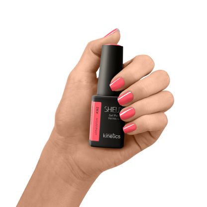 Kinetics Shield Gel Polish #362 TOO HOT TO BELIEVE - кораллово-персиково-розовый UV гель-лак, HEMA-frei, 15мл