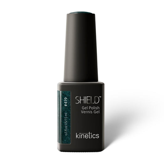 Kinetics SHIELD Gel Polish #419 EXTRAVAGANZA 15ml – UV Nagellack Schimmerndes Grün, HEMA-frei