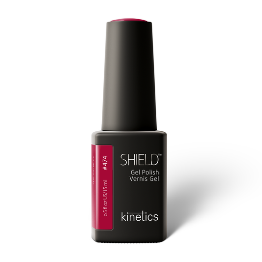 Kinetics SHIELD Gel Polish #474 EPICURE WINE 15ml – UV Nagellack Beeriges Weinrot, HEMA‑frei