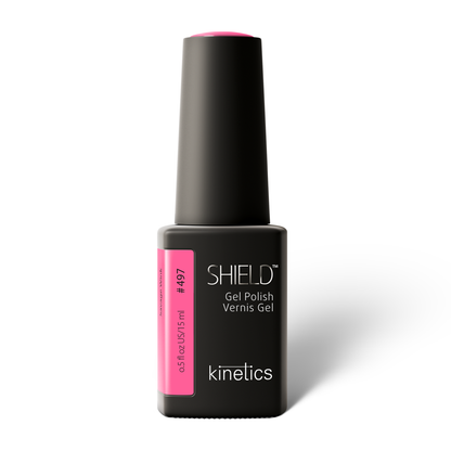 Kinetics SHIELD Gel Polish #497 SAVAGE WINK 15ml – UV Nagellack grelles Neonpink, HEMA‑frei