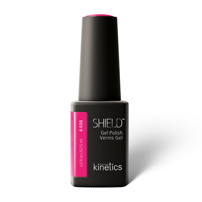 Kinetics SHIELD Gel Polish #498 WILD FUCHSIA 15ml – UV Nagellack dunkles Neonrosa, HEMA‑frei