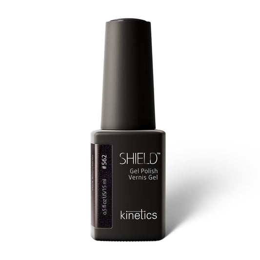 Kinetics SHIELD Gel Polish #562 DARK BOUNDARIES 15ml – UV Nagellack dunkles Lila mit Schimmer, HEMA‑frei