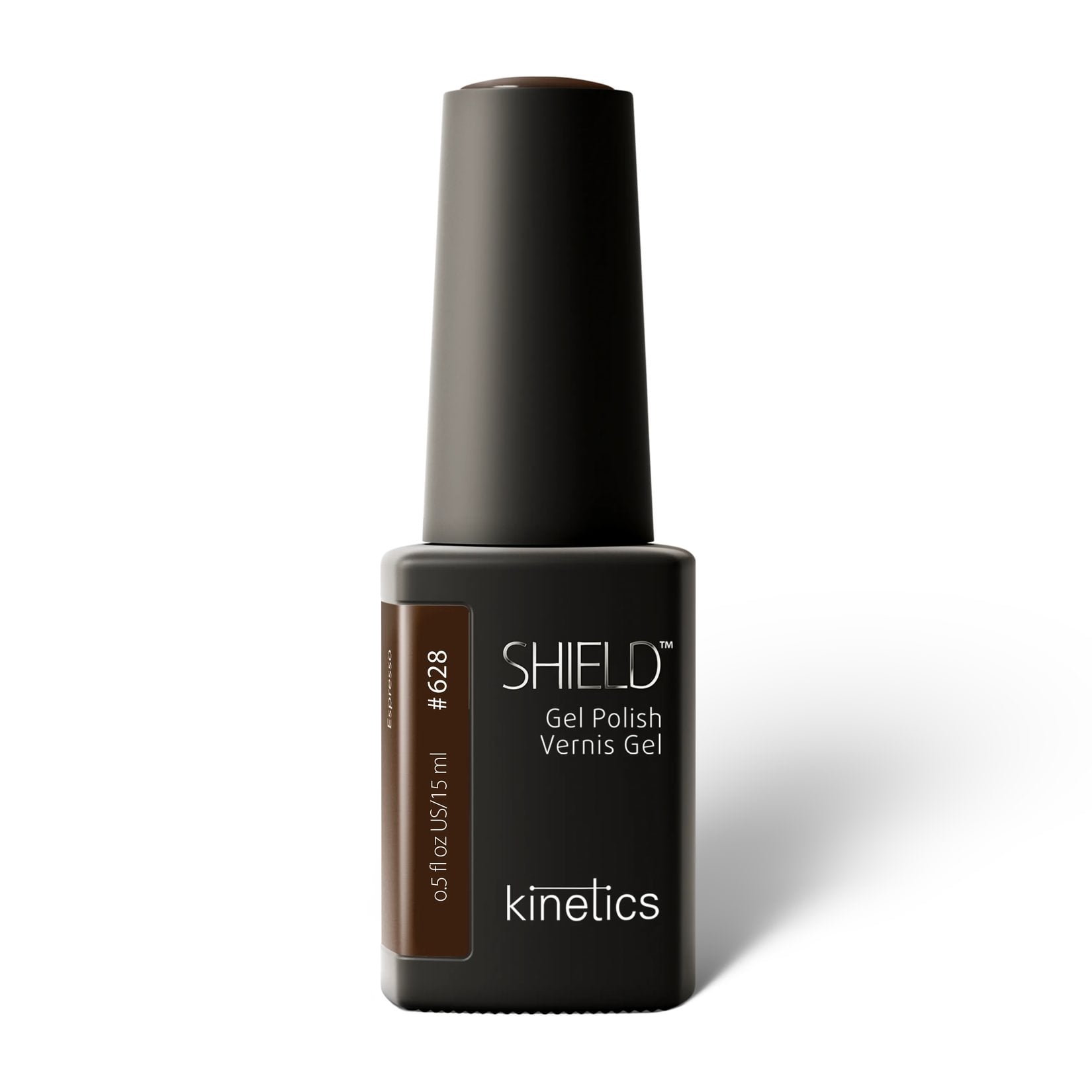 Kinetics SHIELD Gel Polish #628 ESPRESSO 15ml – satter Espresso UV Nagellack, HEMA-frei