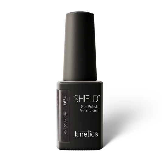 Kinetics SHIELD Gel Polish #634 HOLISTIC 15ml – schwarzer Schimmer UV Nagellack, HEMA-frei