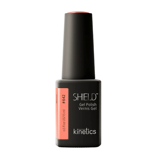 Kinetics SHIELD Gel Polish #642 BLOOM 15ml – leuchtendes Korallenrot UV Nagellack, HEMA-frei