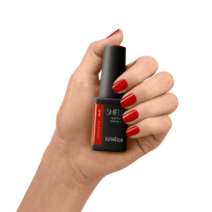 Kinetics SHIELD Gel Polish #645 ACCELERATE 15ml – ikonisches Feuerrot UV Nagellack, HEMA-frei