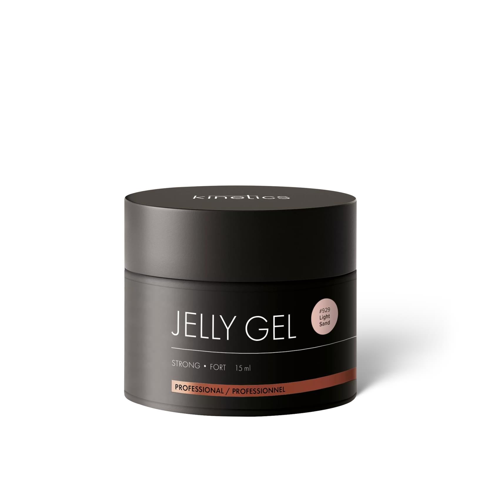 Kinetics Jelly Gel Strong #929 Light Sand – Starkes Builder Gel in Sandbeige für ultralange Nägel 15ml