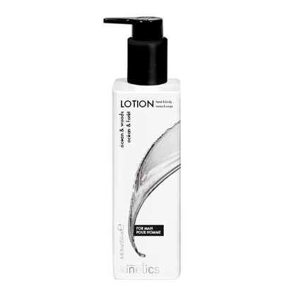 Kinetics Лосьон для рук и тела Ocean & Woods 250 мл — освежающий, мужской/унисекс, с древесно-фруктовым ароматом