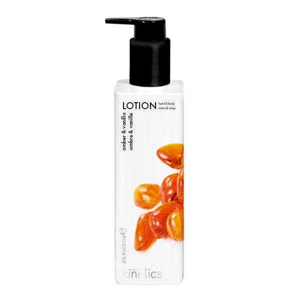Kinetics Hand- & Körperlotion Amber & Vanilla 250ml – warmer Duft mit Amber, Vanille und Patchouli