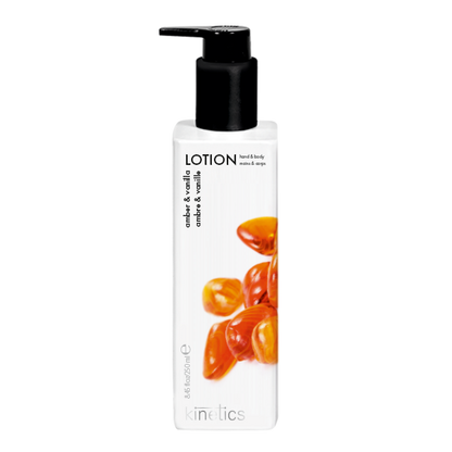 Kinetics Лосьон для рук и тела Amber & Vanilla 250 мл — тёплый восточный аромат с амброй и ванилью
