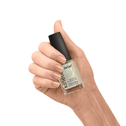 Kinetics Nail Polish SolarGel #101 SILVER FAIRY DUST 15 ml – klassischer Nagellack mit silbernem Glitzer-Finish