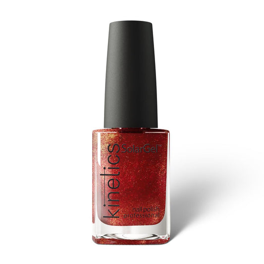 Kinetics Nail Polish SolarGel #233 MARLENE 15 ml – klassischer Nagellack in Weinrot mit Schimmer