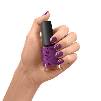 Kinetics Nail Polish SolarGel #350 PURPLE HAZE 15 мл – классический лак для ногтей в сливово-фиолетовом оттенке