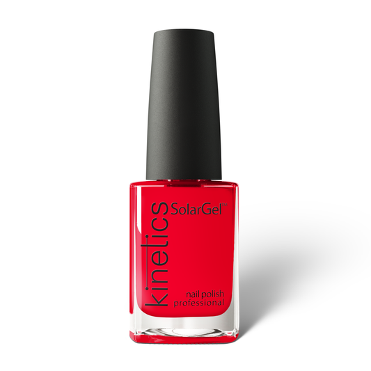 Kinetics Nail Polish SolarGel #356 RHINO ON THE CARPET 15 ml – klassischer Nagellack in fluoreszierendem Rot