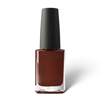 Kinetics Nail Polish SolarGel #410 ALLURING BROWN 15 ml – klassischer Nagellack in Dunkelbraun