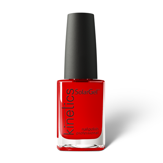 Kinetics Nail Polish SolarGel #464 SCARLET LETTER 15 ml – klassischer roter Nagellack mit Gel-Glanz
