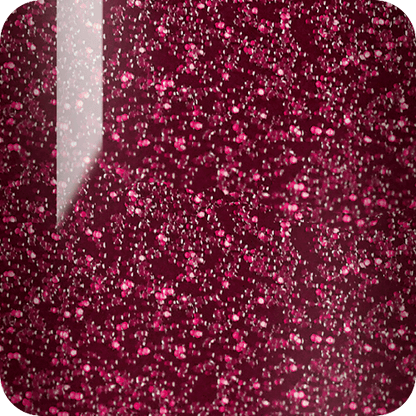 Kinetics Nail Polish SolarGel #484 COURAGE 15 ml – klassischer Nagellack in dunklem Rubinrot mit Glitzer
