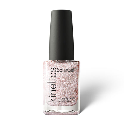 Kinetics Nail Polish SolarGel #518 SUCCESS IN ROSE 15 ml – kräftiger Rosé-Nagellack mit Glitzer