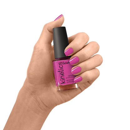 Kinetics Nail Polish SolarGel #537 MAGENTA VIBES 15 ml – неоново-фуксиевый лак для ногтей