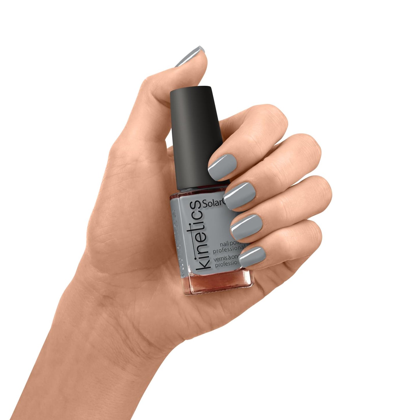 Kinetics Nail Polish SolarGel #575 FINE LINE 15 мл – классический лак для ногтей нежного серого оттенка