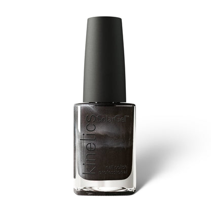 Kinetics Nail Polish SolarGel #634 HOLISTIC 15 ml – klassischer Nagellack in Schwarz mit Schimmer