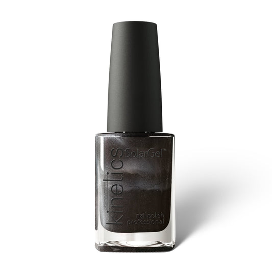 Kinetics Nail Polish SolarGel #634 HOLISTIC 15 ml – klassischer Nagellack in Schwarz mit Schimmer