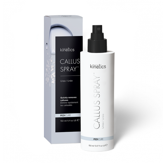 Kinetics Pedicure Callus Spray 150ml Hornhauterweicher – mit 10% Urea & Milchsäure, schnelle Entfernung von Hornhaut in 2 Minuten