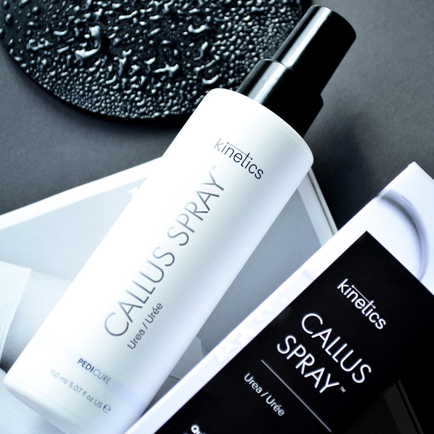 Kinetics Pedicure Callus Spray 150ml Hornhauterweicher – mit 10% Urea & Milchsäure, schnelle Entfernung von Hornhaut in 2 Minuten