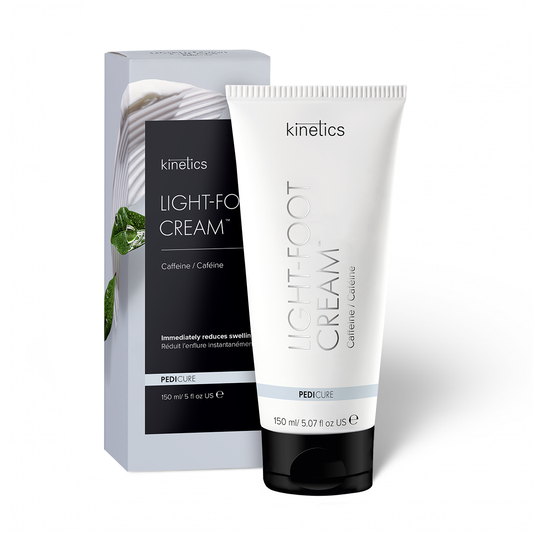 Kinetics Pedicure Light-Foot Cream 150ml leichte Fußcreme – mit Menthol & Koffein, erfrischend, ideal für Fußmassage