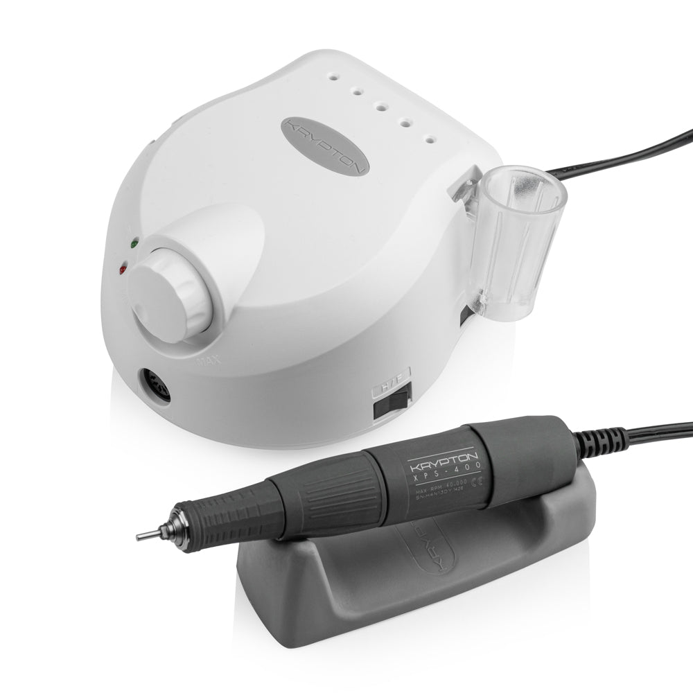 Fräser KRYPTON XPS-400 WHITE/GRAY mit 65 W und 40.000 U/min für Maniküre und Pediküre