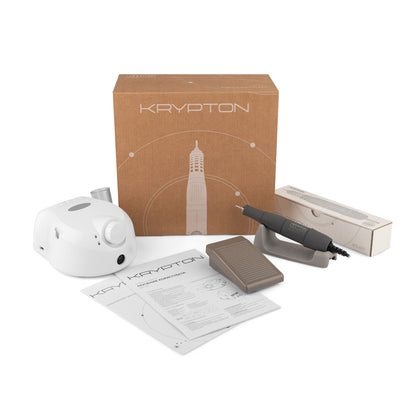 Fräser KRYPTON XPS-400 WHITE/GRAY mit 65 W und 40.000 U/min für Maniküre und Pediküre