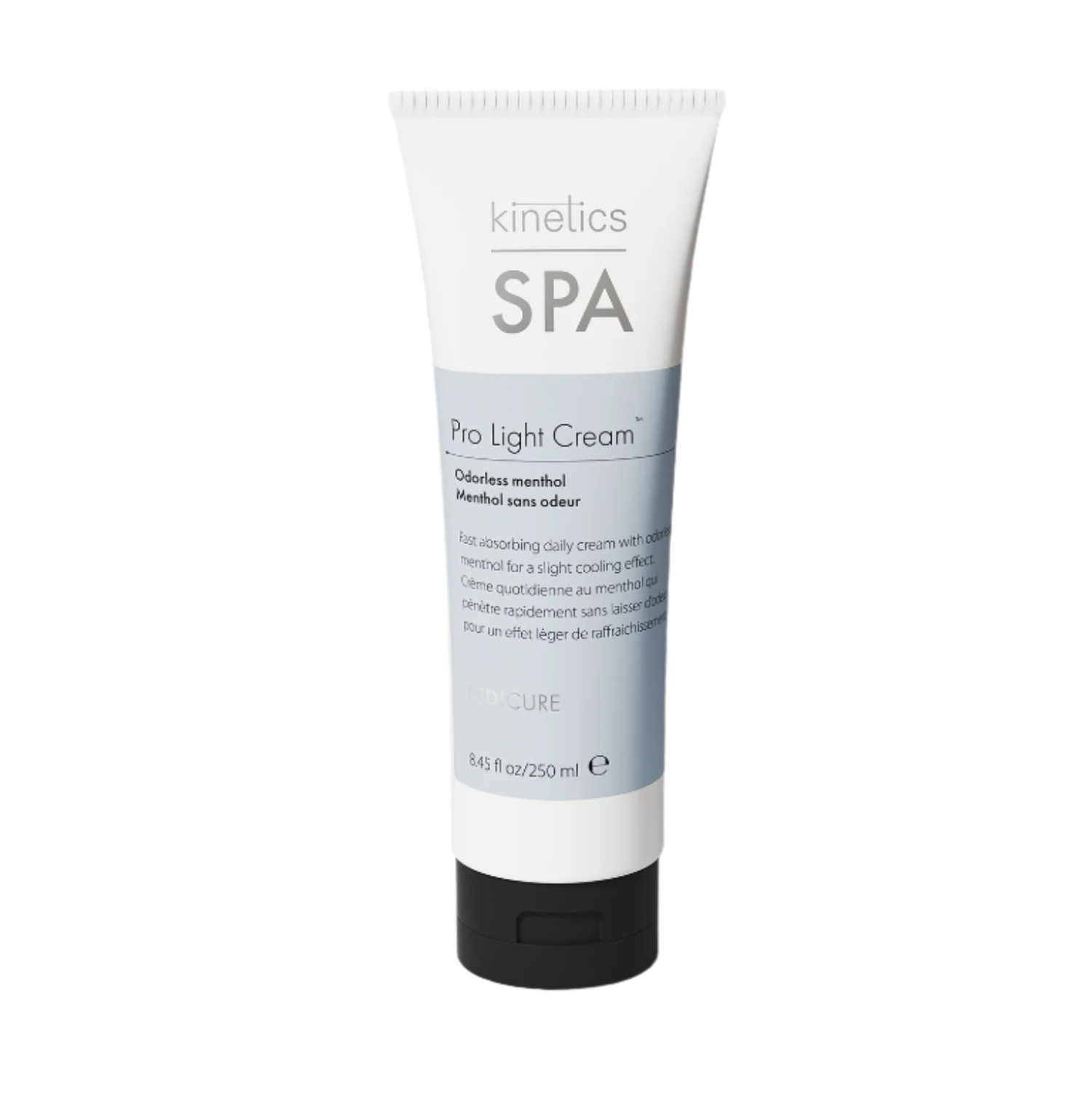 Kinetics Pedicure SPA Pro Light Cream 250ml – leichte Fußcreme mit Menthol, Ingwer & Orangenblüten für müde Beine