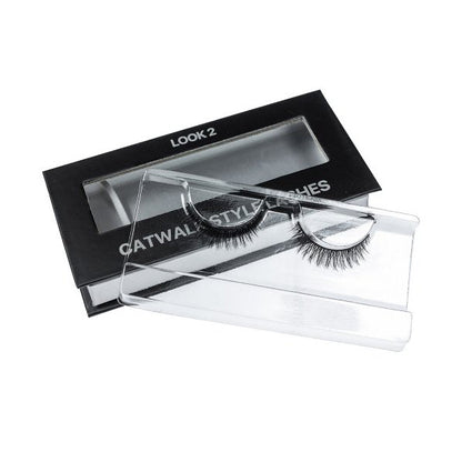 Eyelashes on tape Catwalk style, Look 2 (on black stripe) in cardboard box
