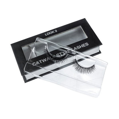 Eyelashes on tape Catwalk style, Look 3 (on black stripe) in cardboard box