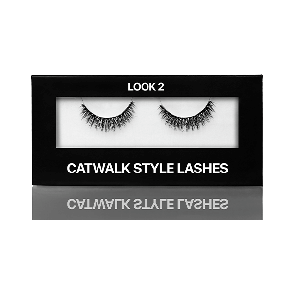 Eyelashes on tape Catwalk style, Look 2 (on black stripe) in cardboard box