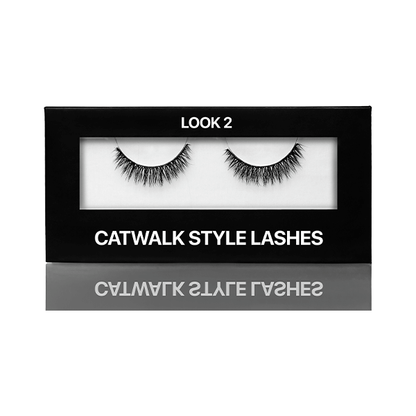 Eyelashes on tape Catwalk style, Look 2 (on black stripe) in cardboard box