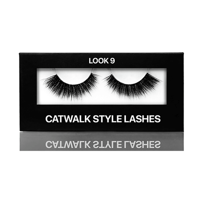 Eyelashes on tape Catwalk style, Look 9 (on black stripe) in cardboard box