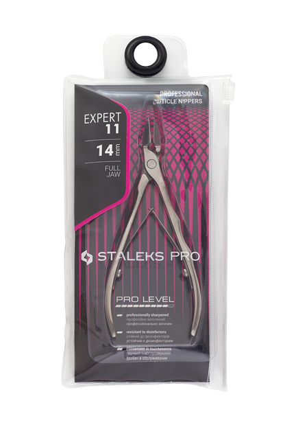 Кусачки профессиональные для кутикулы STALEKS PRO Expert 11 14 мм – маникюрные кусачки для кожи из нержавеющей стали