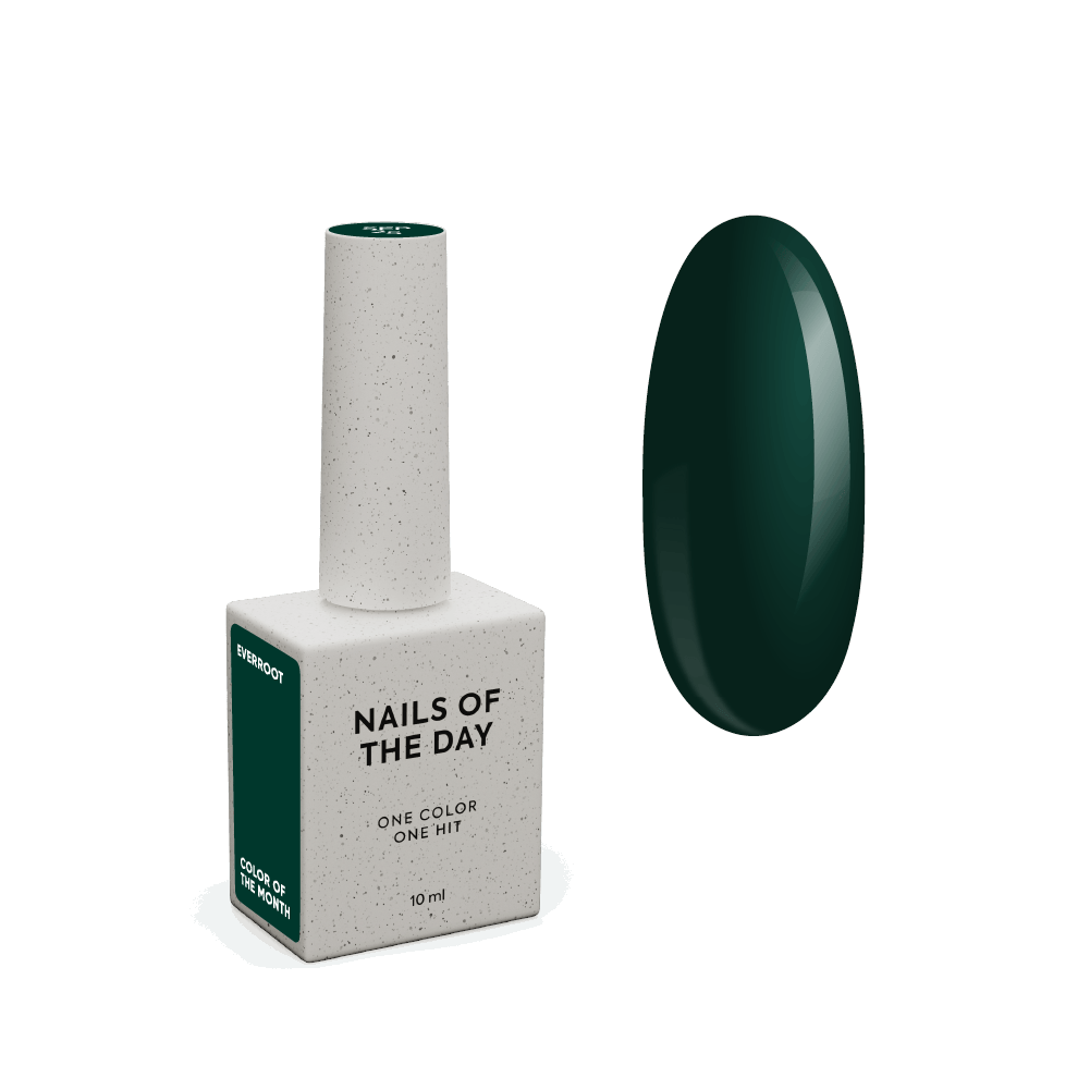 NAILSOFTHEDAY Color of the Month September 2025 – Everroot, tiefgrüner Nagellack, 10 ml
