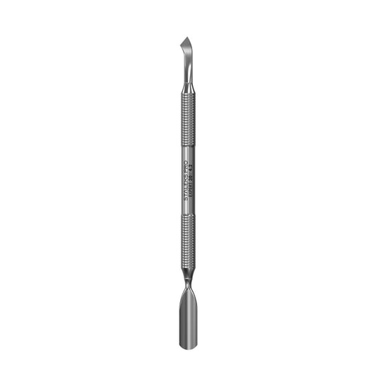 Maniküre-Spatel Staleks EXPERT 30 TYPE 4.2 — schmaler, abgerundeter Pusher und gebogene Klinge für Nagelhaut