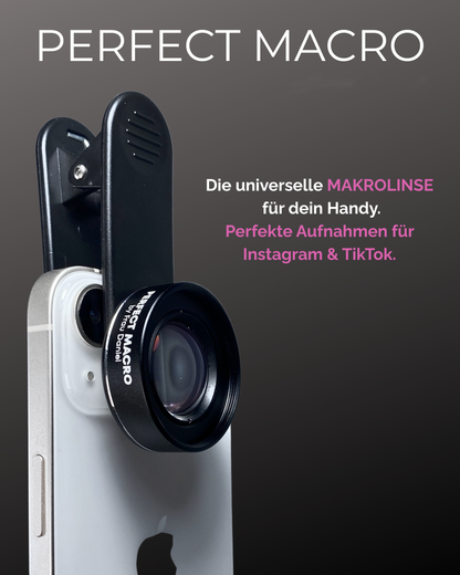 Makroobjektiv „Perfect Macro“ für Smartphone – Profi-Makrofotos für Nageldesign, Wimpern & Beauty-Content