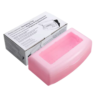 Sterilisator mit Tablett – Plastik Desinfektionsbox für Nagelstudio und Zuhause
