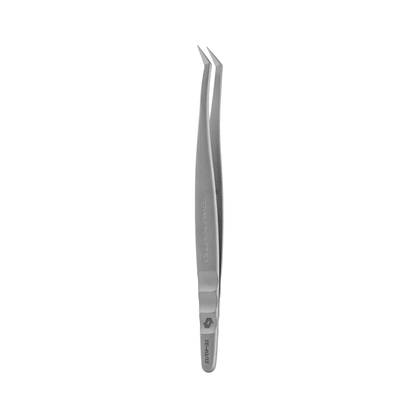 Professionelle Wimpernpinzette STALEKS PRO EXPERT 40 Typ 13 – L‑förmig 40° gebogen, präzises Werkzeug für 2D‑8D Volume‑Extensions aus AISI 420 Edelstahl