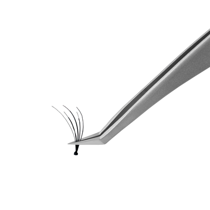 Professionelle Wimpernpinzette STALEKS PRO EXPERT 40 Typ 13 – L‑förmig 40° gebogen, präzises Werkzeug für 2D‑8D Volume‑Extensions aus AISI 420 Edelstahl