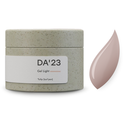 DA’23 Gel Light Tulip 15-30ml – Modelliergel Sanftes Sandrosa für Nagelaufbau & Verstärkung